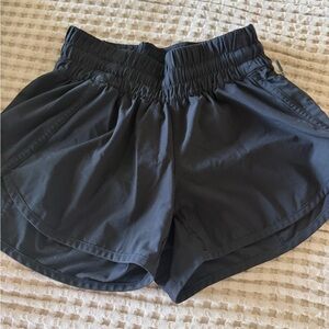 lululemon athletica Black Ruched Waist Athletic Shorts